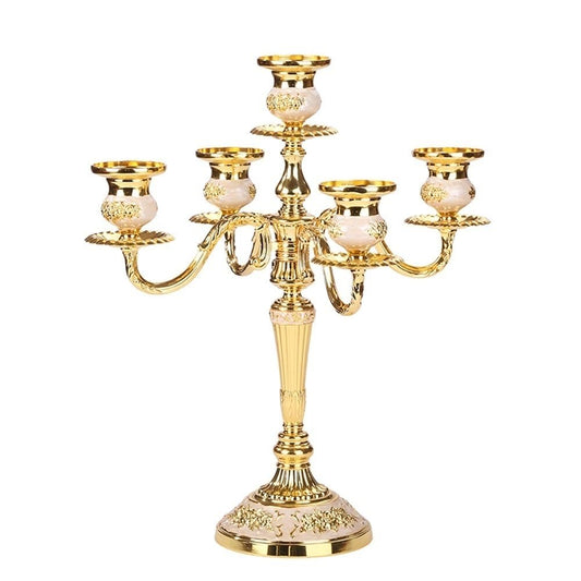 Candlelight dinne European Retro Five-Head Candle Holder Home Wedding Props Decorative Candlestick Weddings