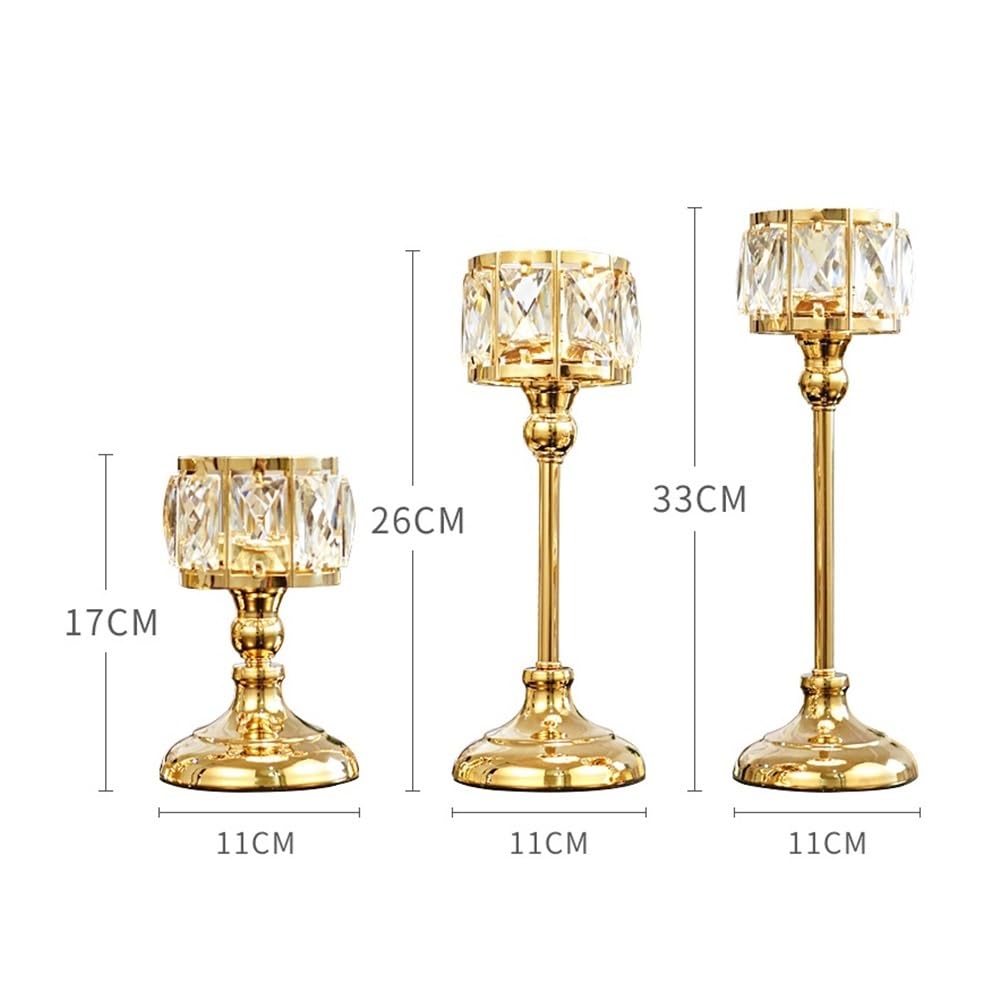 Candlestick Holders Simple Iron Glass Candlestick Modern Table Decoration Ornaments Candle Holder Candle Holders(Silver,Small)