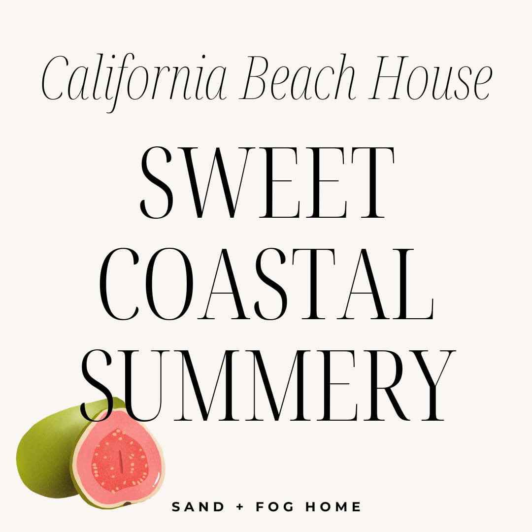 Sand + Paws Scented Candle -California Beach House –Luxurious Air Freshening Jar Candles Neutralize pet Odors and Enhance Home décor – 100% Cotton Lead-Free Wicks - 12oz