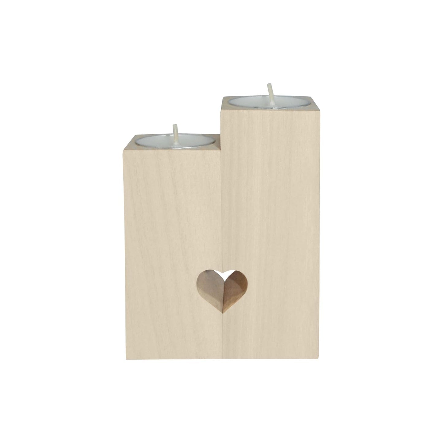 pnyoin Animal Print with Bows Candle Holders Gift for Women Wooden Heart Candlestick Personalized Christmas Birthday Graduation Friendship Gifts Home Wedding Dinning Party Decorative