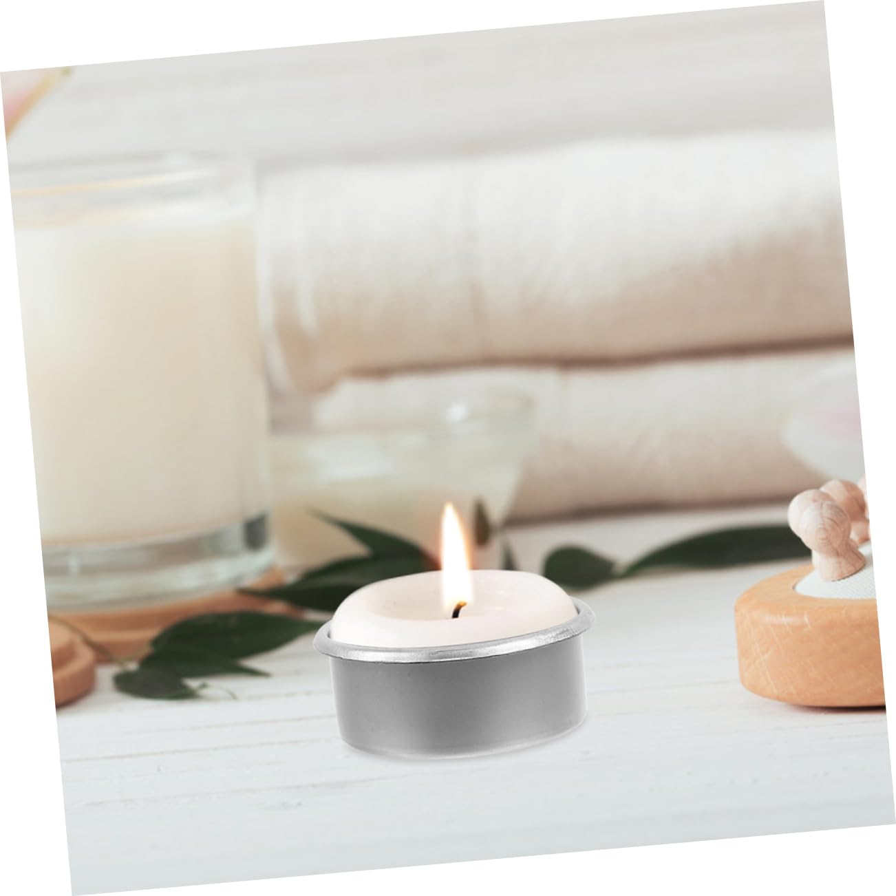 Uonlytech 15pcs Metal Candle DIY Candle Making Jars Essential Oil Cups Tealight Holders Decorative Tea Party Supplies