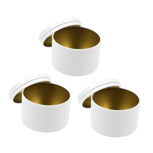 FONDOTIN 3pcs Candle Making Containers Iron Candle Tins Lids Decorative Home Decor for Party