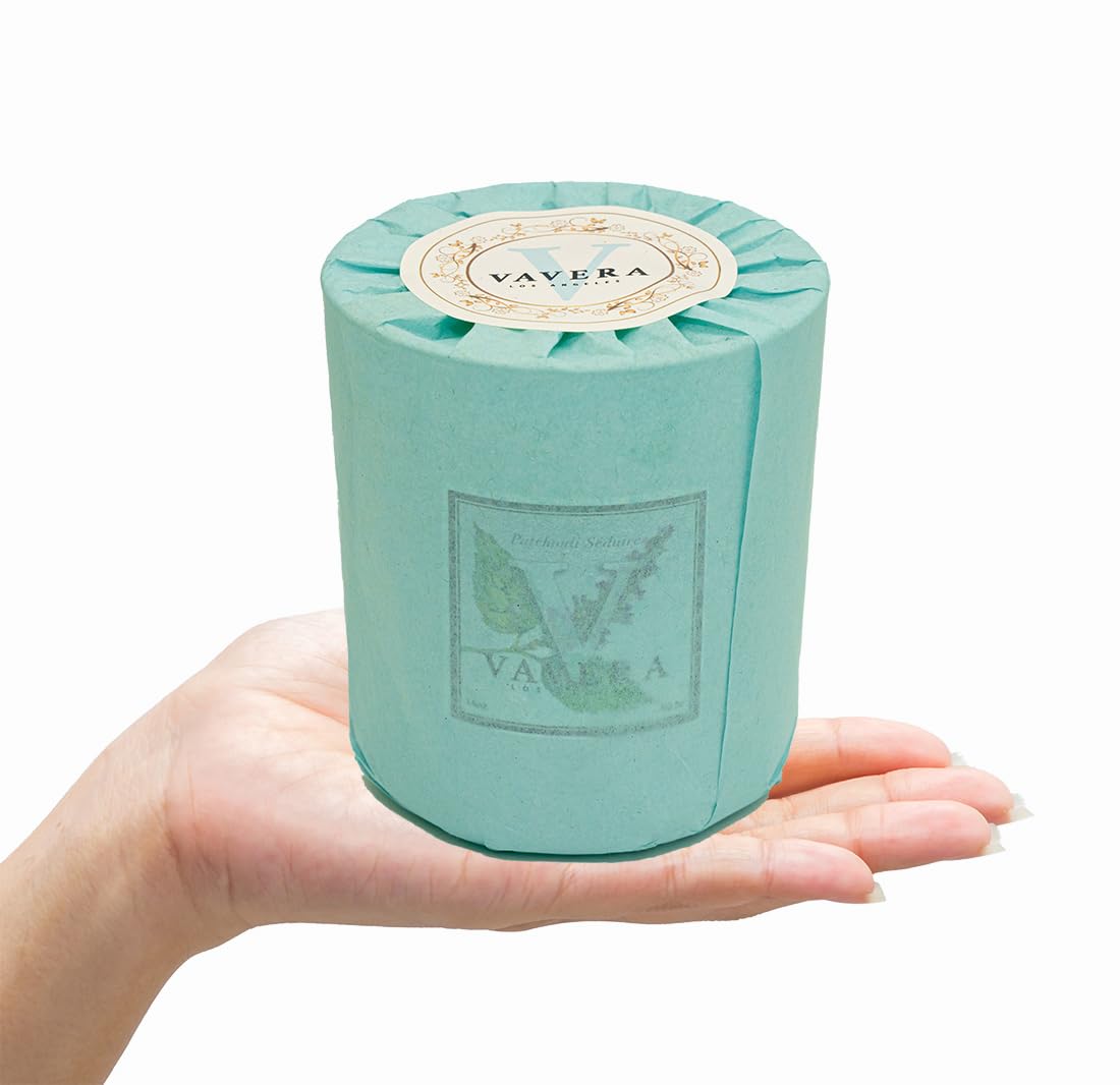 VAVERA Moroccan Cashmere Wood Wick Candles that Crackle, 14oz Matte White Candle. A Rare Botanical Musky Blend. Amazing Versatile Scent for Men, Mothers Day Gifts for Mom! Hand-Crafted in USA.