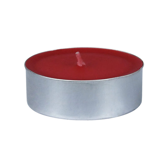 Zest Candle 12-Piece Tin Cups Tealight Candles, Mega Oversized Red s