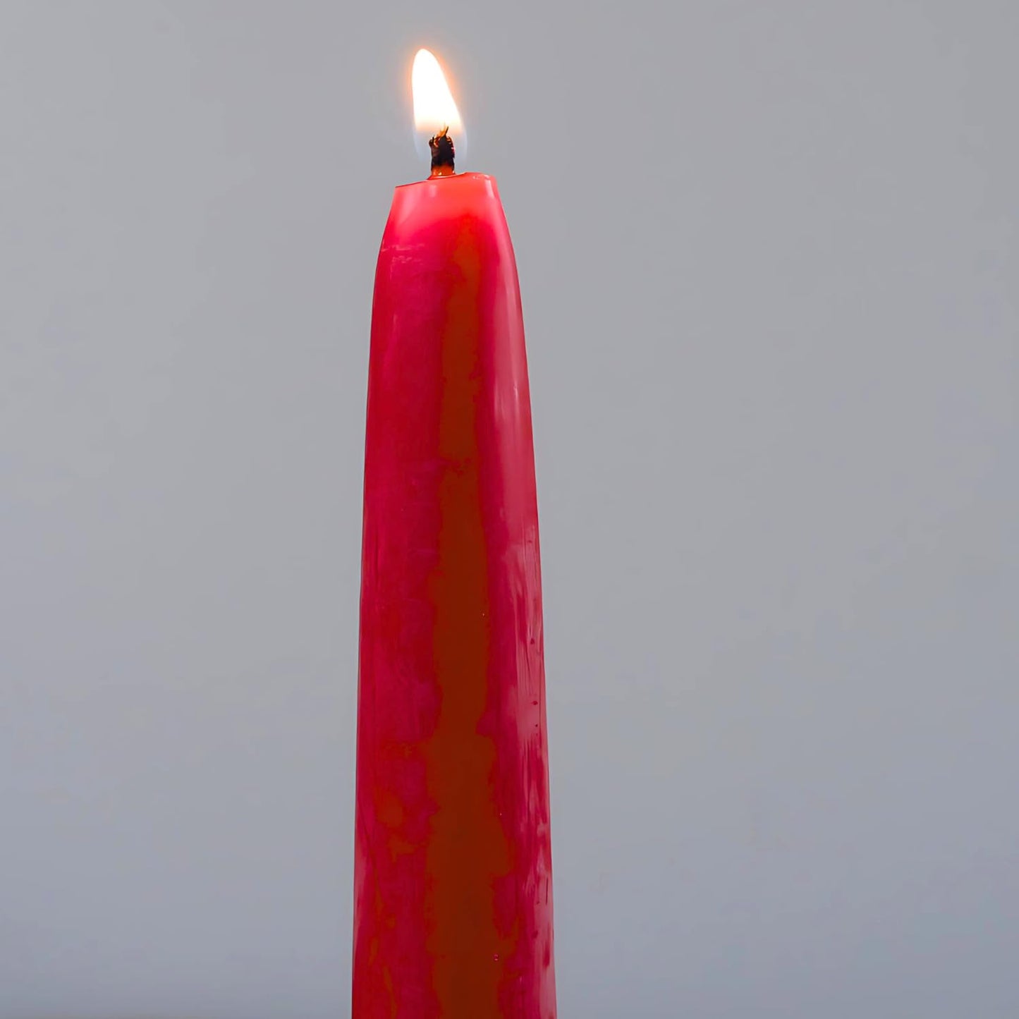 Candlestock Beeswax Taper Candles – Standard 7/8" Diameter, Pure 100% Natural USA Beeswax, Cotton Wick, Dripless, Long-Burning, Handmade in Woodstock, NY- 8 Inches - 1 Pair (2 Candles) - Rose Red