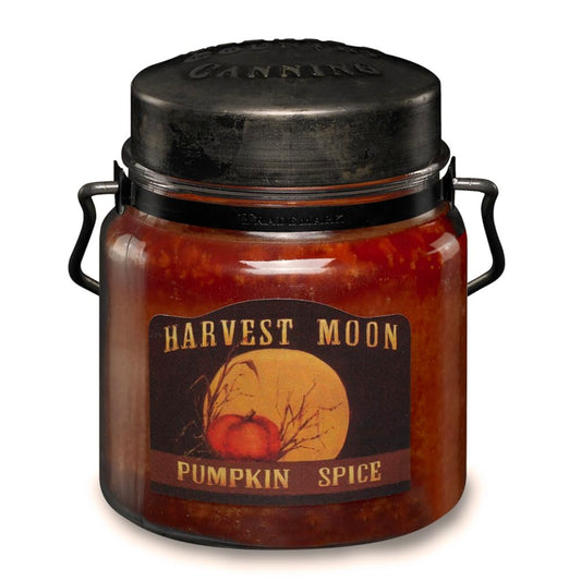 McCall’s Candles | Pumpkin Spice | 16 oz Scented Candle | USA-Poured | Vintage Rustic Jar with Carrying Handle | Warm Fall-Inspired Fragrance