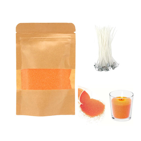 PHYMAT Multi-Color Candle Sand with 50pcs Wicks, 1.1LB Pearled Candles, Refillable Plant Sand Candle Wax Kit for DIY Handmade Candle Making, Party, Wedding, Home Decor