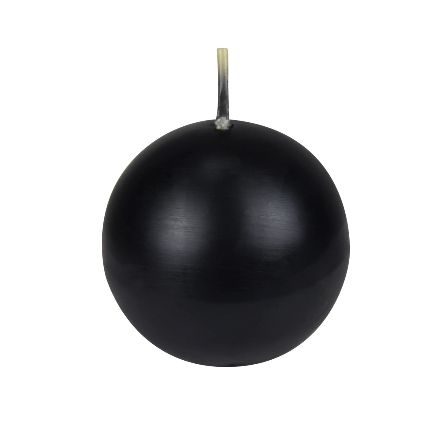 Zest Candle 6-Piece Ball Candles, 3-Inch, Black