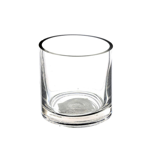 WGV Quality Thick Tea Light Votive Candle Holder 3x3, Clear Tiny Cylinder Glass Vase, Small Planter Terrarium, 1 Pc