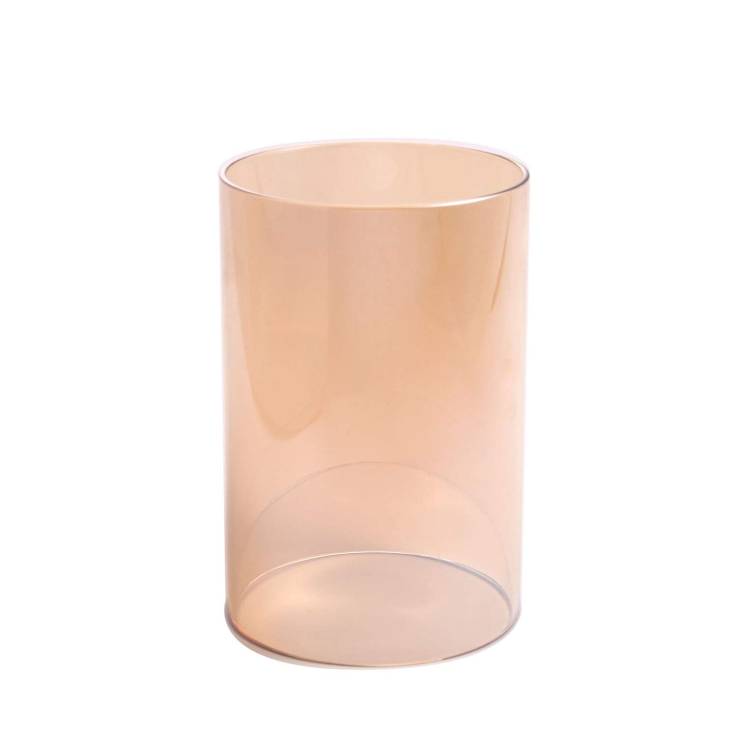 KETE Colored Glass Cylinder Candle Holder Bottomless Borosilicate Glass Globe Lamp Shade Replacement (AMBER,4x4)