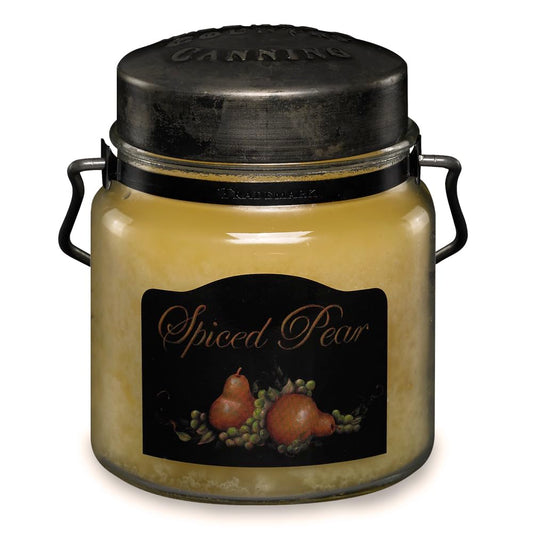 McCall’s Candles | Spiced Pear | 16 oz Scented Candle | USA-Poured | Vintage Rustic Jar with Carrying Handle | Cozy Fall-Inspired Fragrance