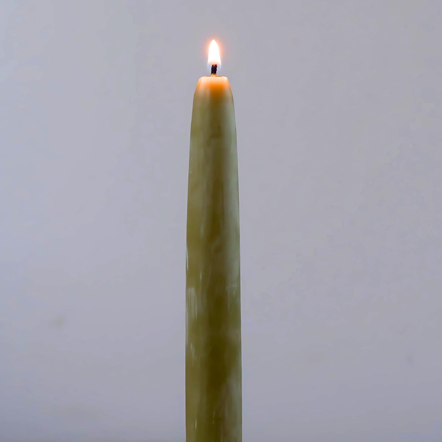 Candlestock Beeswax Taper Candles – Standard 7/8" Diameter, Pure 100% Natural USA Beeswax, Cotton Wick, Dripless, Long-Burning, Handmade in Woodstock, NY- 12 Inches - 1 Pair (2 Candles) - Sage