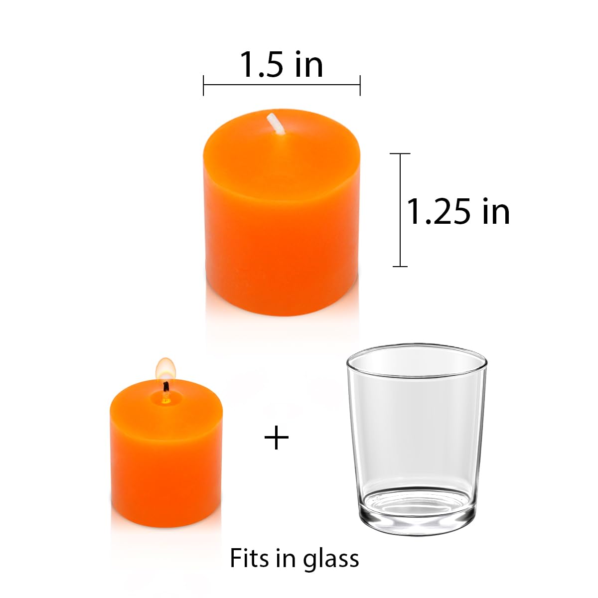 9-Pack 1.25-Inch Black Votive Candles for Halloween – Unscented Small Tealight Candle for Home Decor, Church and Special Occasions