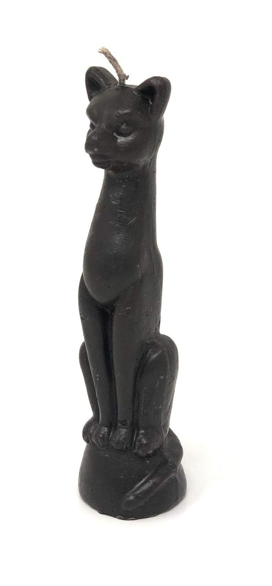 Cat Candle, Great for Halloween, Birthdays, Wicca Spells, Etc. (Black)