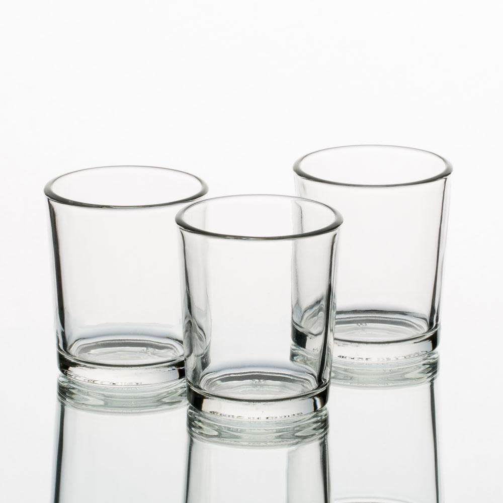 Set of 12 Richland Votive Candles Brown Unscented and 12 Clear Glass Eastland Votive Holders