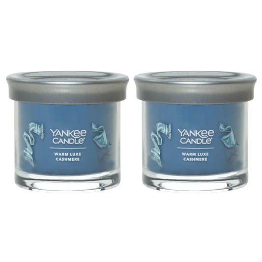 Yankee Candle Small Tumbler Scented Single Wick Jar Candle, Warm Luxe Cashmere, Over 20 Hours of Burn Time, 4.3 Ounce (Pack of 2)