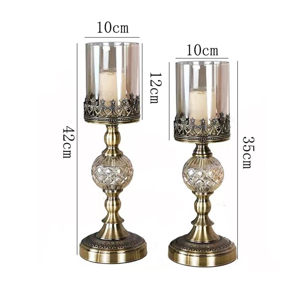 Candlestick Holders Luxury Table Decoration Metal Candle Holder for Home Wedding Event and Party Festival Candle Holders(Small)