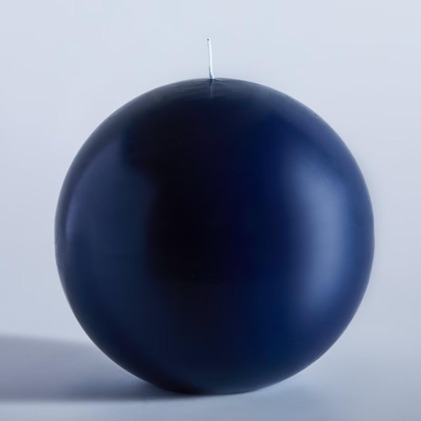 MOZEAL Hand-Poured, 6 Inch Navy Blue Large Round Ball Candles - Elegant Navy Blue Round Pillar Candles, Dripless, Unscented, Smokeless, Ideal for Formal Events.