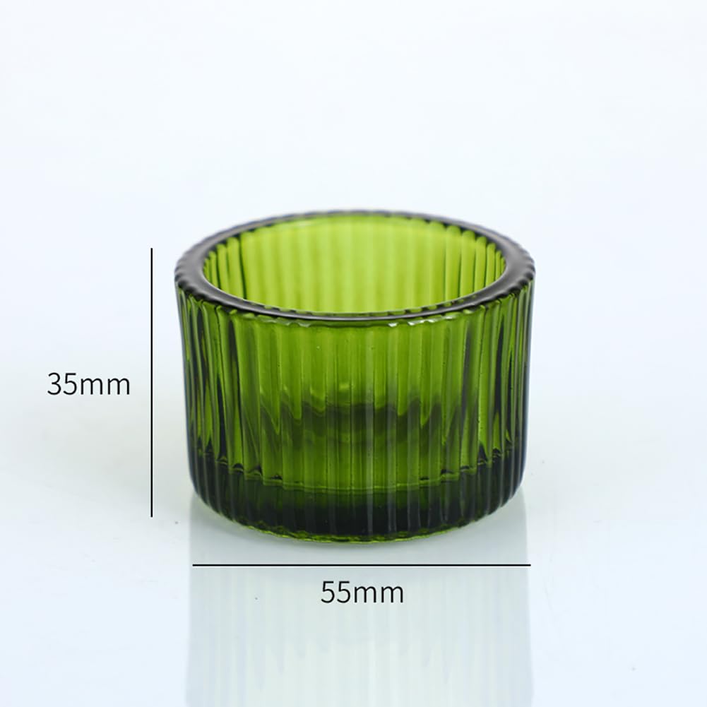 UUYYEO 2 Pcs Glass Tealight Candle Holder Clear Tea Light Candle Cups Votive Candles Holders Containers Floating Candles Holders Dining Table Candle Holder Wedding Table Centerpieces Red