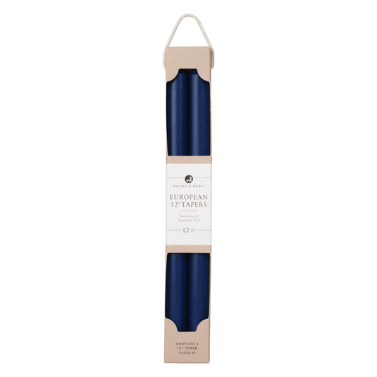 Northern Lights Candles - 12" 2PK Premium Tapers, Midnight Blue - 72860