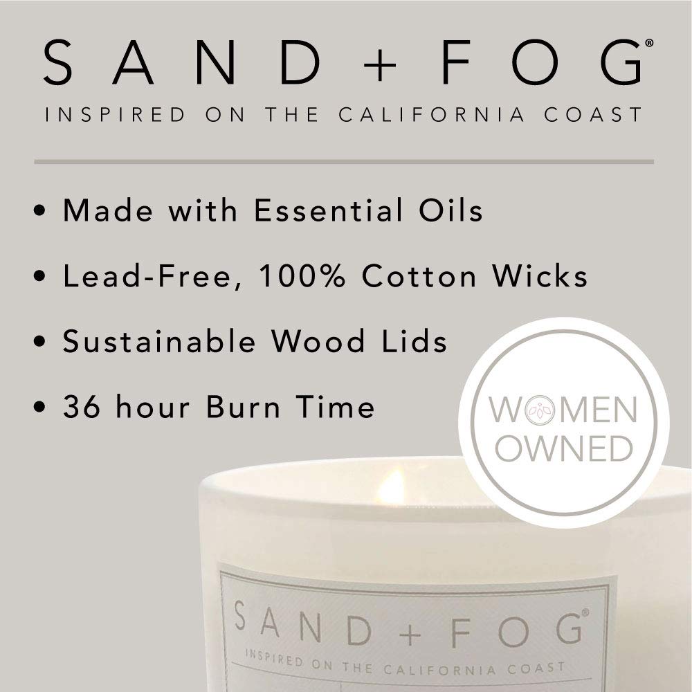 Sand + Fog Scented Candle - Pumpkin Spice – Additional Scents and Sizes – 100% Cotton Lead-Free Wick - Luxury Air Freshening Jar Candles - Perfect Home Decor – 12oz