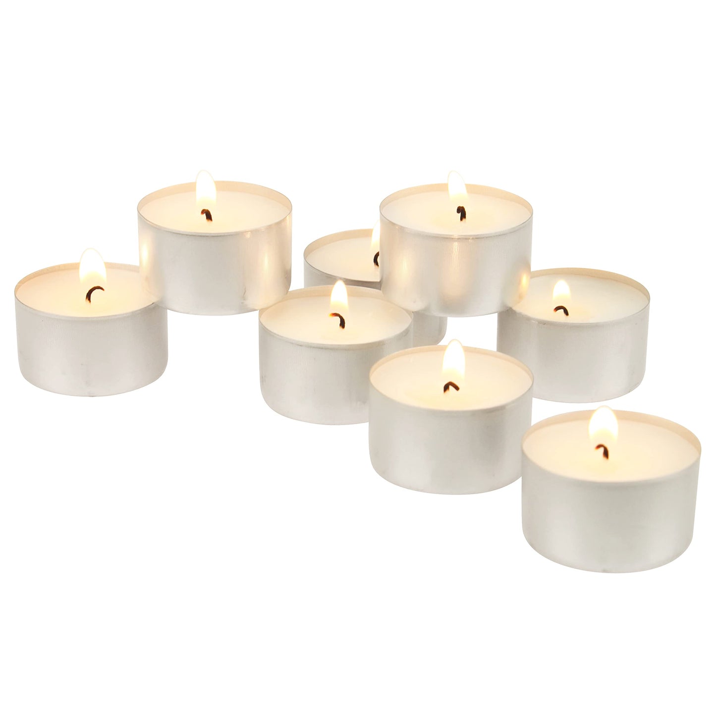 Stonebriar 200 Pack 8 Hour and 192 Pack 6-7 Hour Unscented Extended Burn Time Tea Light Candles