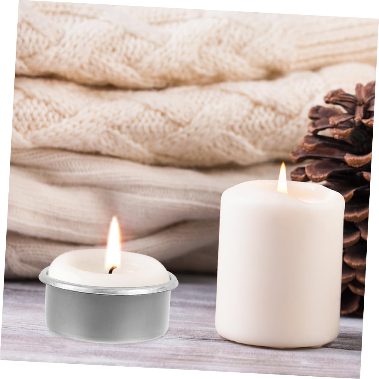 OSALADI 15-Piece Metal Candle Cup Set for DIY Projects Decorative Tealight Holders for Home Decor Essential Oil Diffusers and Aromatherapy