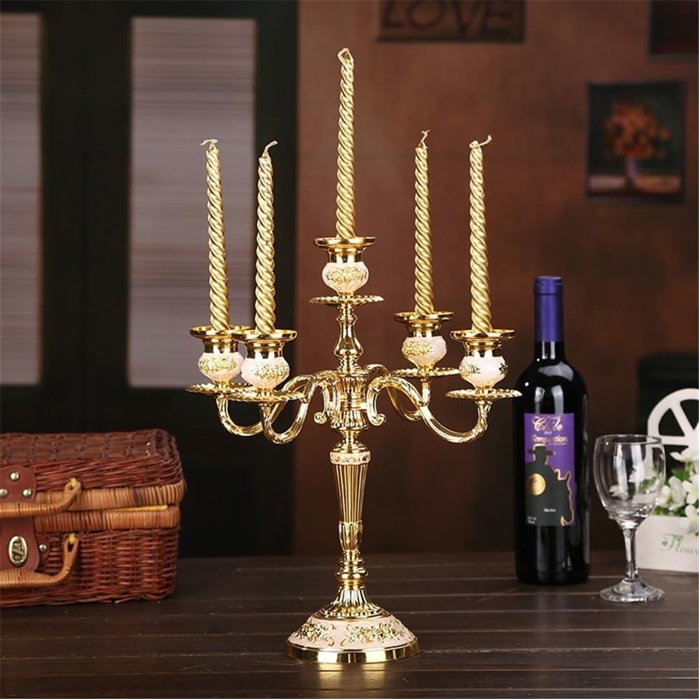 YUHUAWF Candle Holderss European Retro Five-Head Candle Holder Home Wedding Props Decorative Candlestick Decorative Candlestick