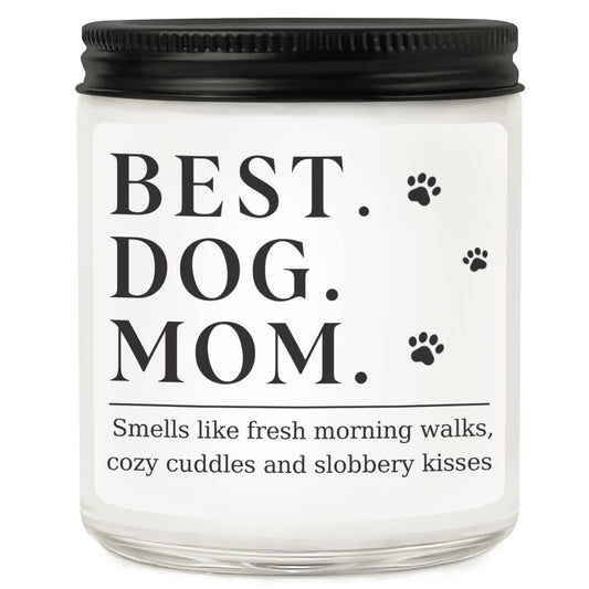 RIZOOCE Dog Mom Gifts for Women, Unique Dog Mom Lovers Gift for Her Girlfriend Sister Bestie Wife, Funny Mothers Day Present Ideas - Lavender Scented Candle