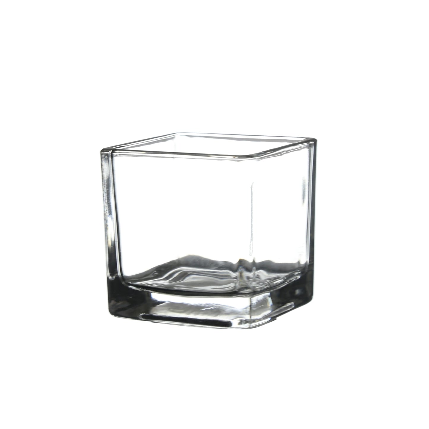 WGV 2 Inch Tea Light Votive Candle Holder, Clear, Square Cube 2”x2”, Small Tiny, Home Décor, Table Top, 1 Pc