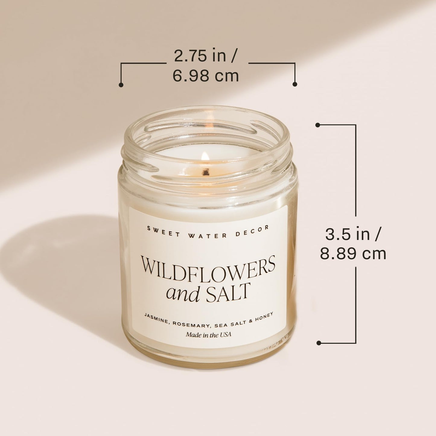 Sweet Water Decor Holiday Candle - Cloves, Pine, and Sandalwood Festive Winter Scented Soy Candles for Home - 9oz Clear Jar, 40 Hour Burn Time, Made in the USA