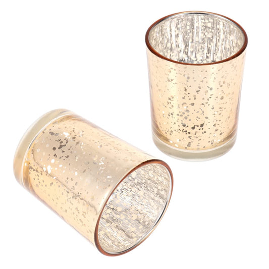 OSALADI Glass Menorah Votive Candle Holders Glass Tealight Candle Holders for Table Centerpieces and Wedding Birthday Holiday Home Decoration Gold Colored Candlesticks