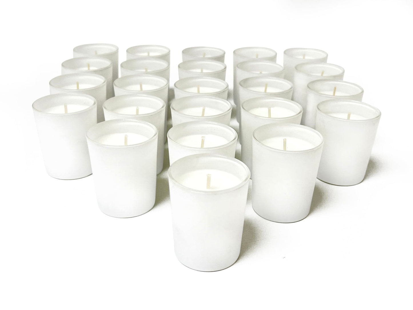 Simply Soson Scented Votive Candles, Bulk Set of 24 White Sage Small Candles Bulk, Votive Candles Scented in Glass, 10 Hours Burn, for Wedding, Birthday, Holiday Christmas & Home Decoration