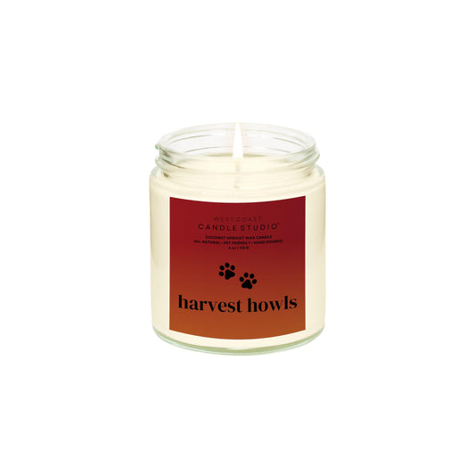 Pet Safe Candle for Dogs | Non Toxic Coconut Apricot Wax Candle | Clean Burning, Paraffin-Free | Pet Odor Eliminating Home Fragrance | Harvest Howls | 4 oz