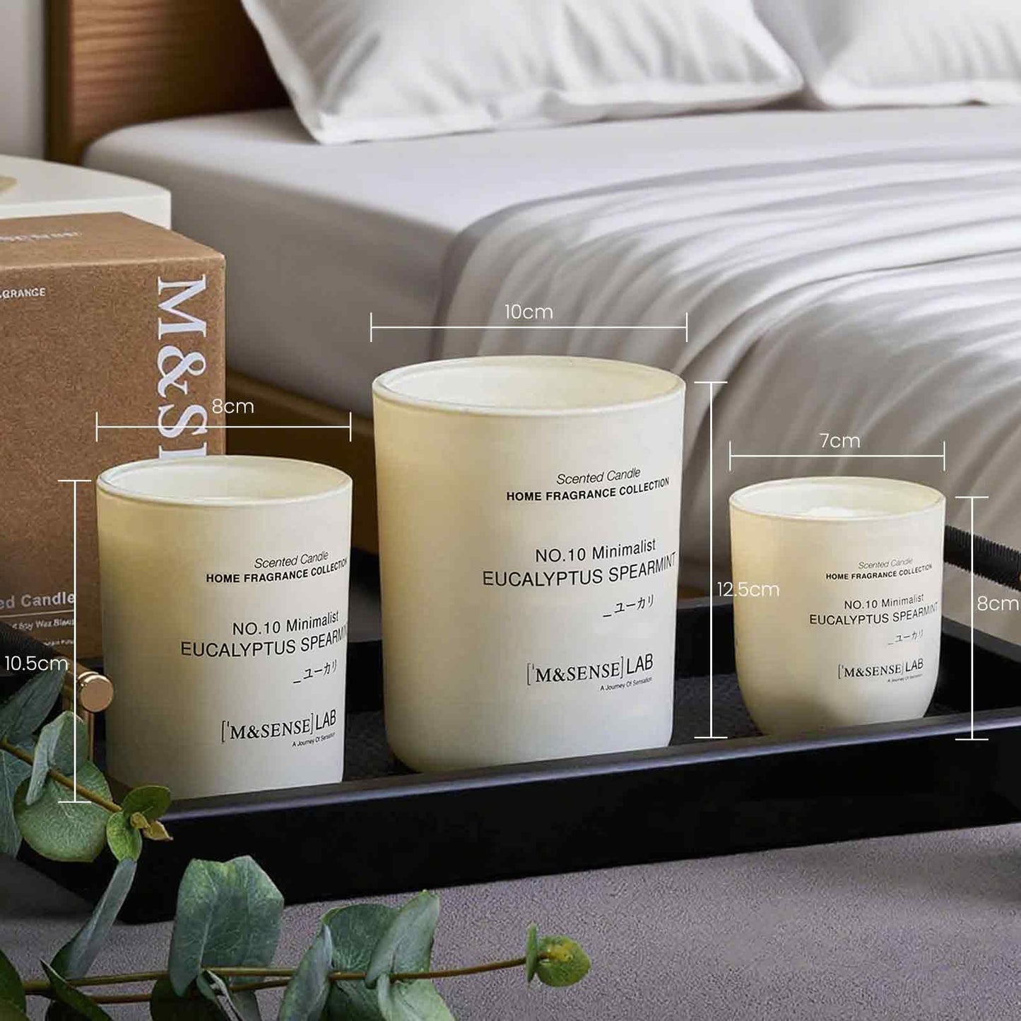 M&SENSE Natural Soy Large Candle| Pink Jasmine Blossom | 16.6 oz, 95H Burn | Mini Spring Scented Candles for Relaxation, Meditation, Home Décor | for Bedroom, Office, Party