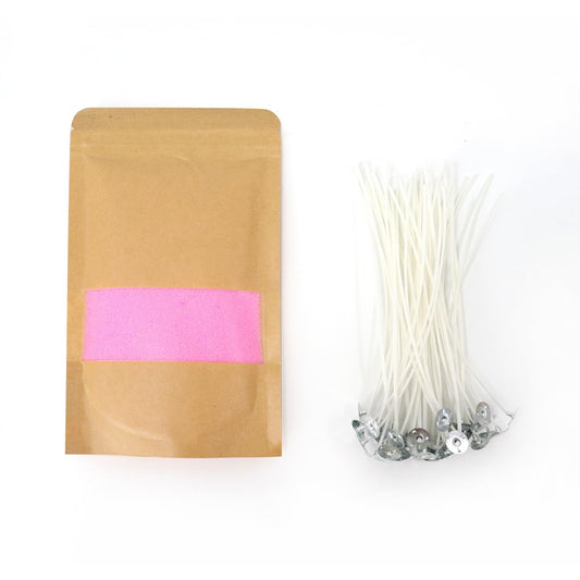 PHYMAT 3.5oz Pearled Candle, 10 Color Candle Sand with 50pcs Wicks, Refillable Sand Candle Wax Kit for DIY Handmade Candles Making, Wedding, Party Decor