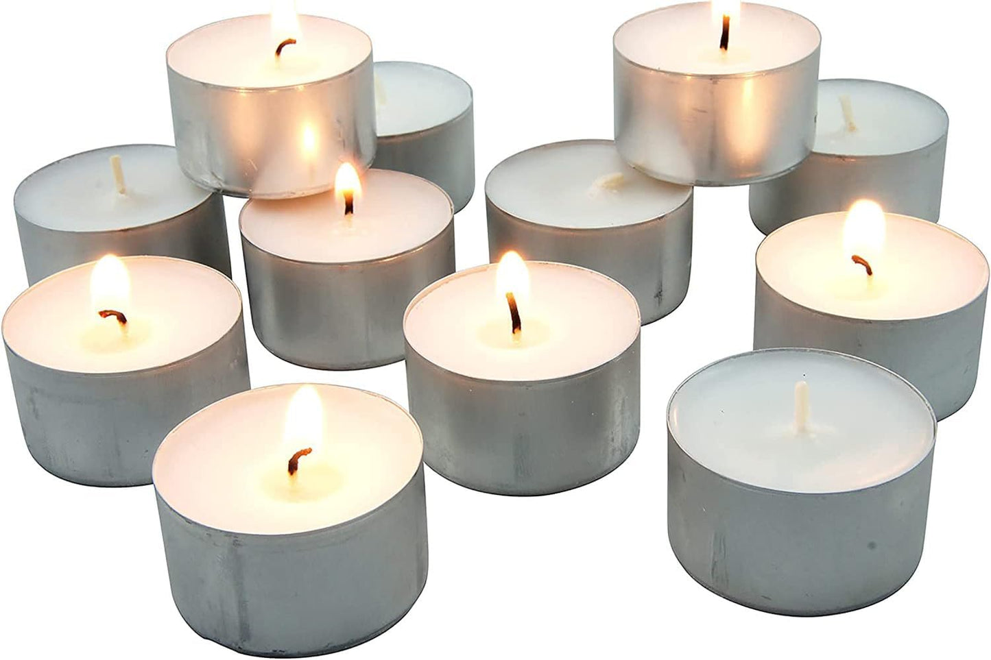 Tealight Candles 100% Pure Wax, Unscented, Long Burning Tealight, 9 Hours Burn time, White Unscented Tea Light Candles (Pack of 200)
