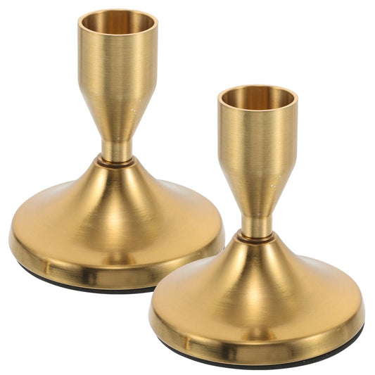 Unomor Vintage Tapered Candlestick Holders Set of 2 Metal Candle Holders for Table Centerpiece Christmas Wedding Dinner Party Decor