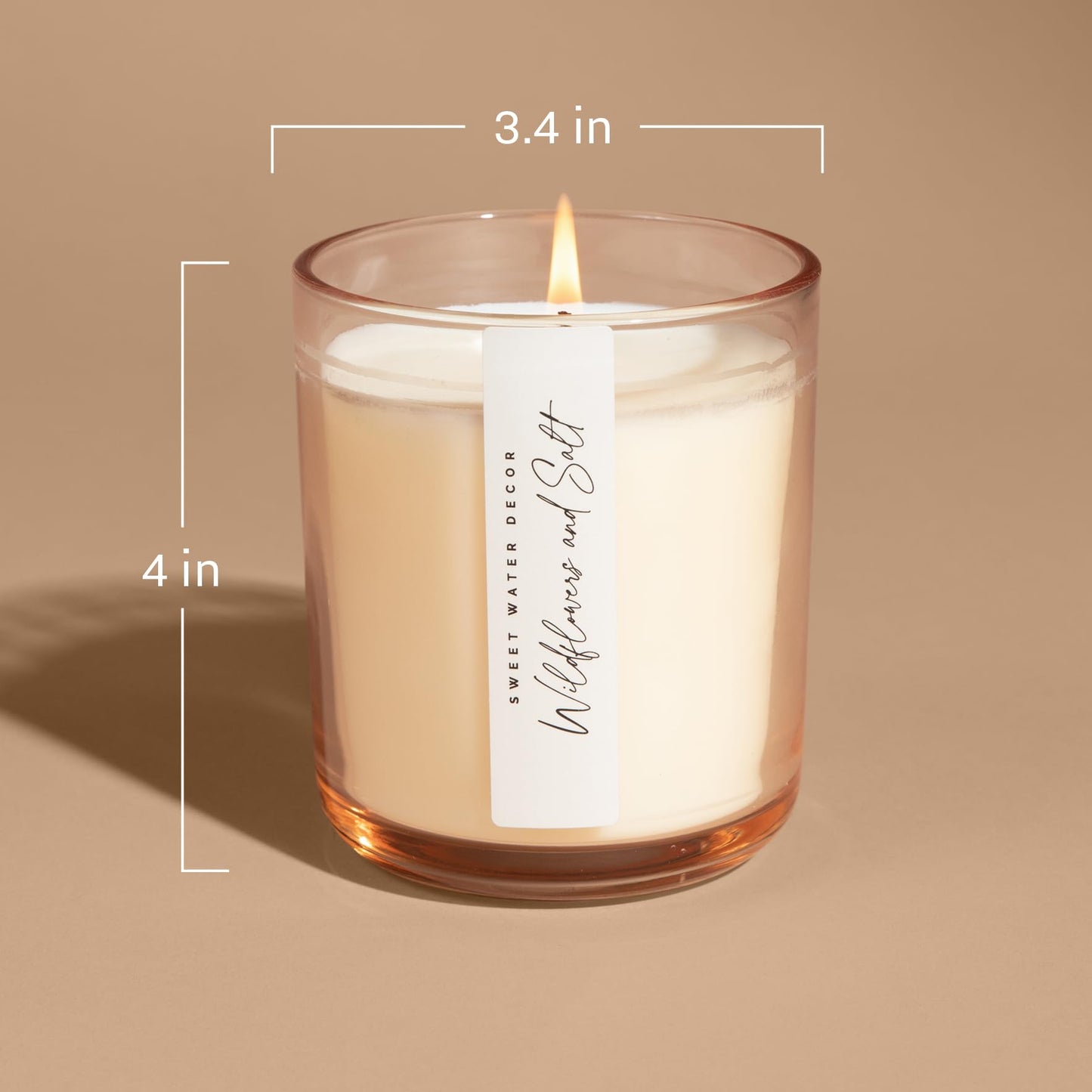 Sweet Water Decor Weekend Scented Soy Candles – Citrus, Grapefruit, Sage, Lavender, Amber – Cozy and Fresh Aroma – 50 Hour Burn – 12oz Tinted Glass Jar for Home Decor and Bedroom Decor