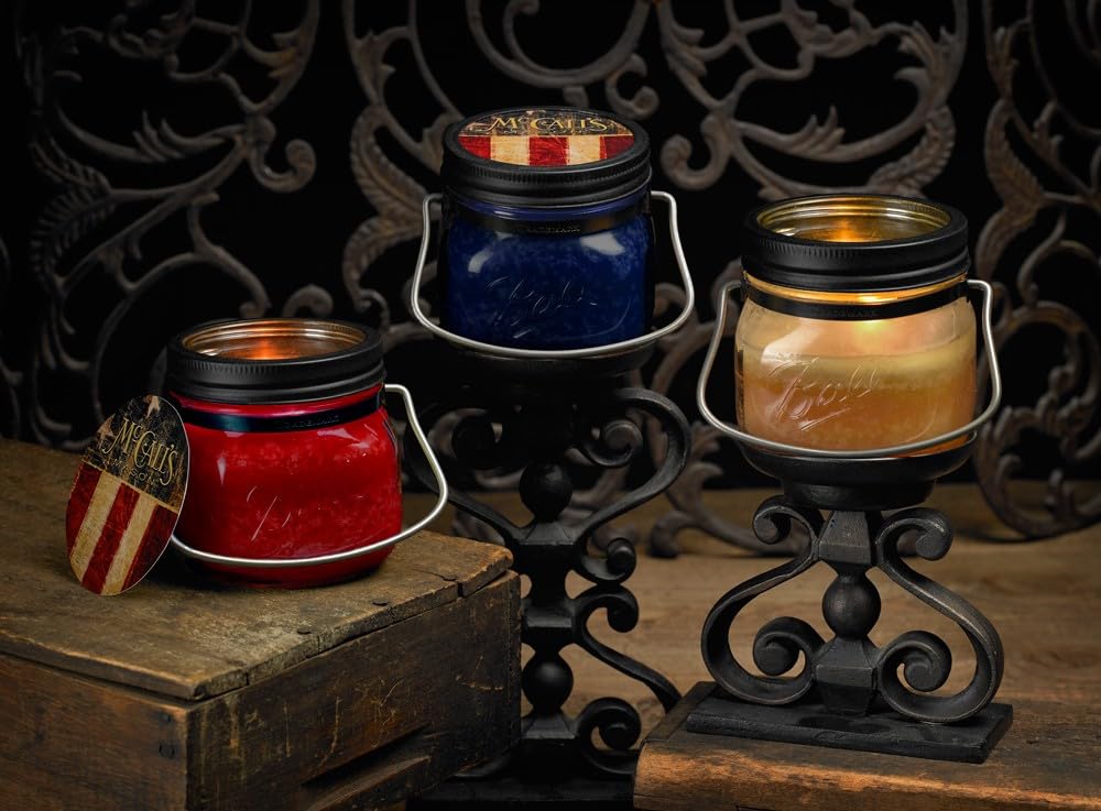 McCall’s Candles | Fresh Strawberries | 16 oz Two-Wick Scented Candle | USA-Poured | Vintage Mason Jar with Carrying Handle | Juicy Farmstand Strawberry Fragrance