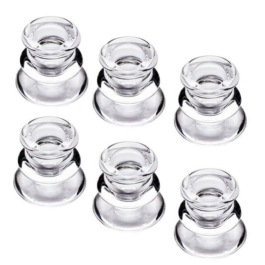 Clear Glass Candlestick Holders, Set of 6 Taper Candle Holders for Wedding, Decoration and Dinning