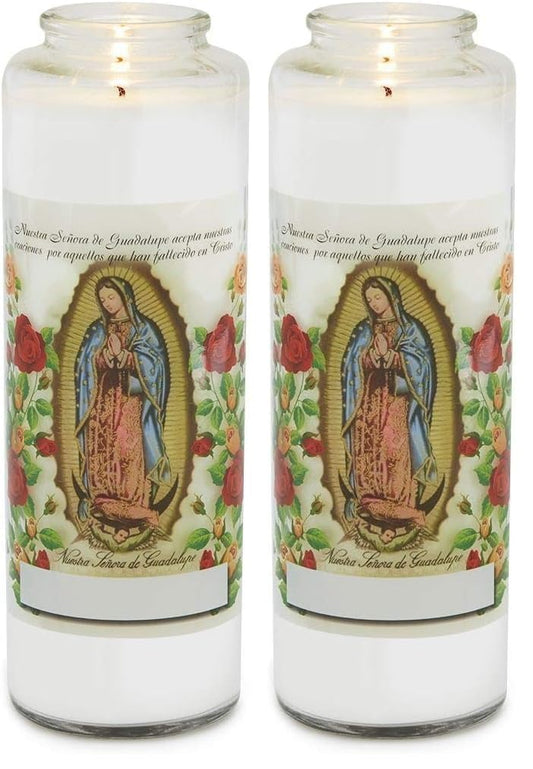 Root Candles Prayer Candles Clear Glass Devotional 7-Day Prayer Candle, 1-Count, Day of The Dead (Spanish) (Pack of 2)