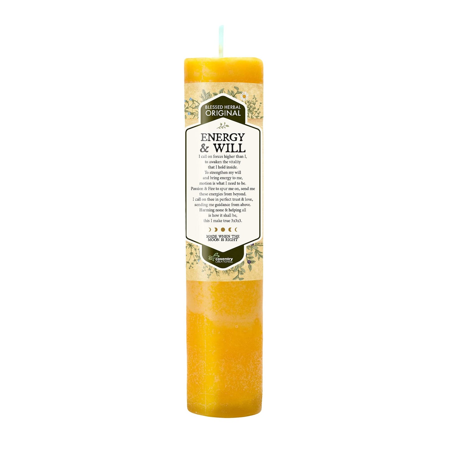 Blessed Herbal Candle Energy and Will