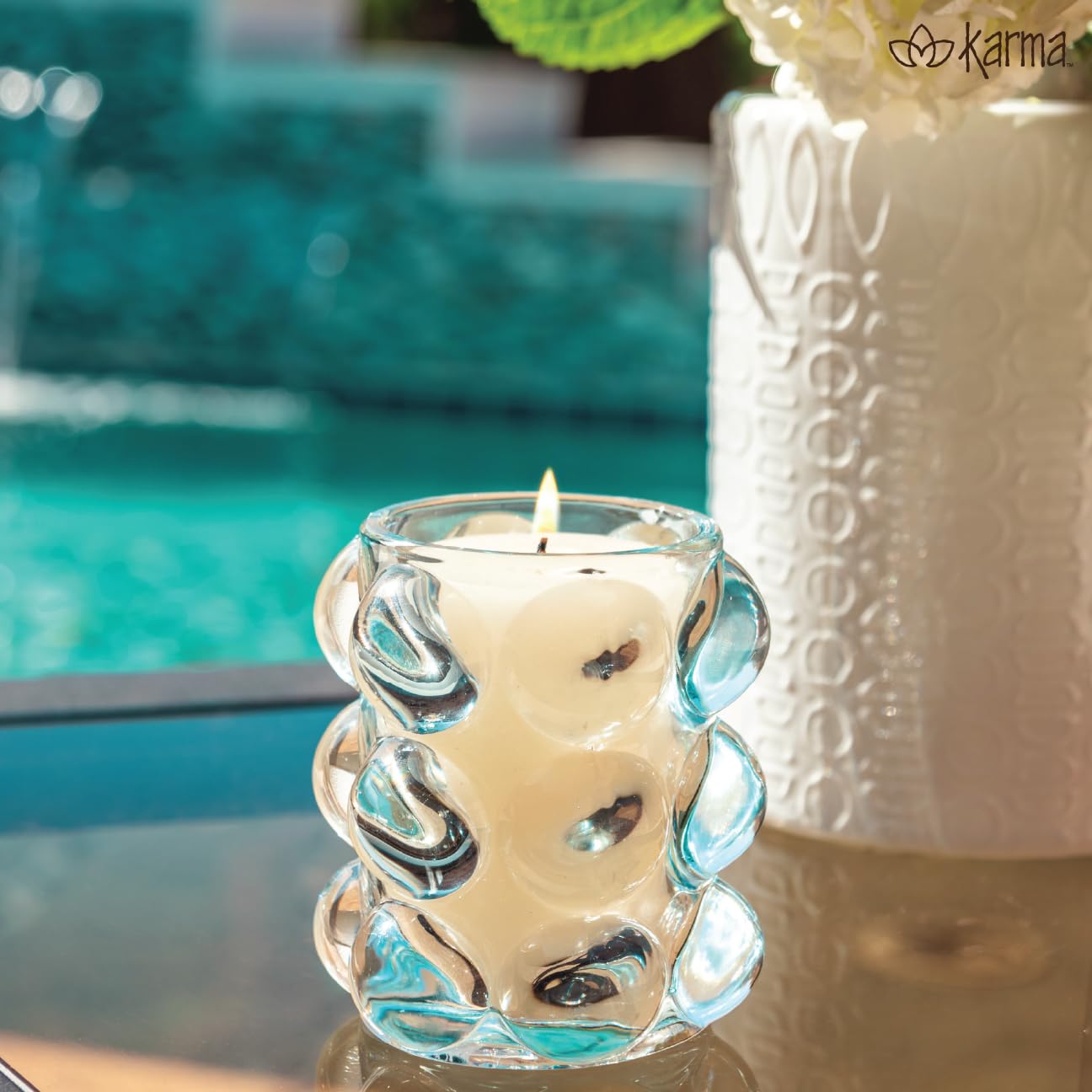 Karma, Lucia Hobnail Votive, Tea Lights Candle Holder, Glass Votive Candle Holders for Table Decorations, Baby Shower, Birthday Party, Weddings and Home Decor, Lilac