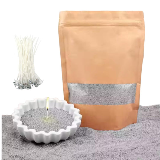 PHYMAT Multi-Color Candle Wax Sand with 50pcs Wicks, 1.1LB Pearled Candle Sand Wax, Refillable Plant Colored Candle Wax Bulk Kit for DIY Handmade Candle Making, Party, Wedding, Home Decor