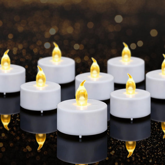 Tea Lights Flameless Battery Operated Candles-100Pack LED Electric Flickering Votive Candle Long Lasting 200 Hours, Realistic and Bright for Seasonal Festive Celebrations Decoration Warm Yellow