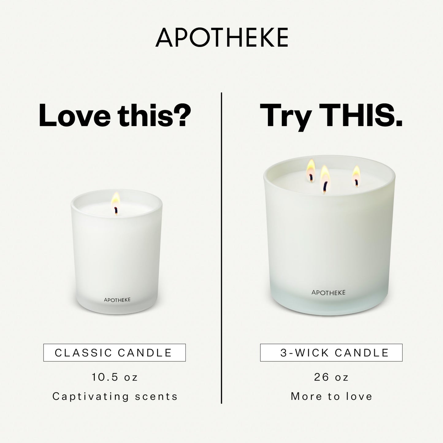 Apotheke Signature Scented Candles for Home, Sea Salt Grapefruit - 10.5 oz - Soy Wax, Non Toxic, Large Jar White - Luxury Candle Gifts for Women & Men - Pepper, Dew Drops, and Tarragon