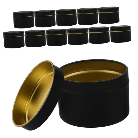 COHEALI 12pcs Vintage Candle Tins Lids Scented Candle Making Jars for Home Decor and Parties Matte Finish Sturdy Metal Design