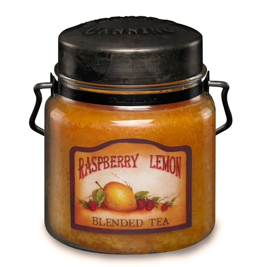 McCall’s Candles | Raspberry Lemon | 16 oz Scented Candle | USA-Poured | Vintage Rustic Jar with Carrying Handle | Bright Fresh Berry Citrus Fragrance