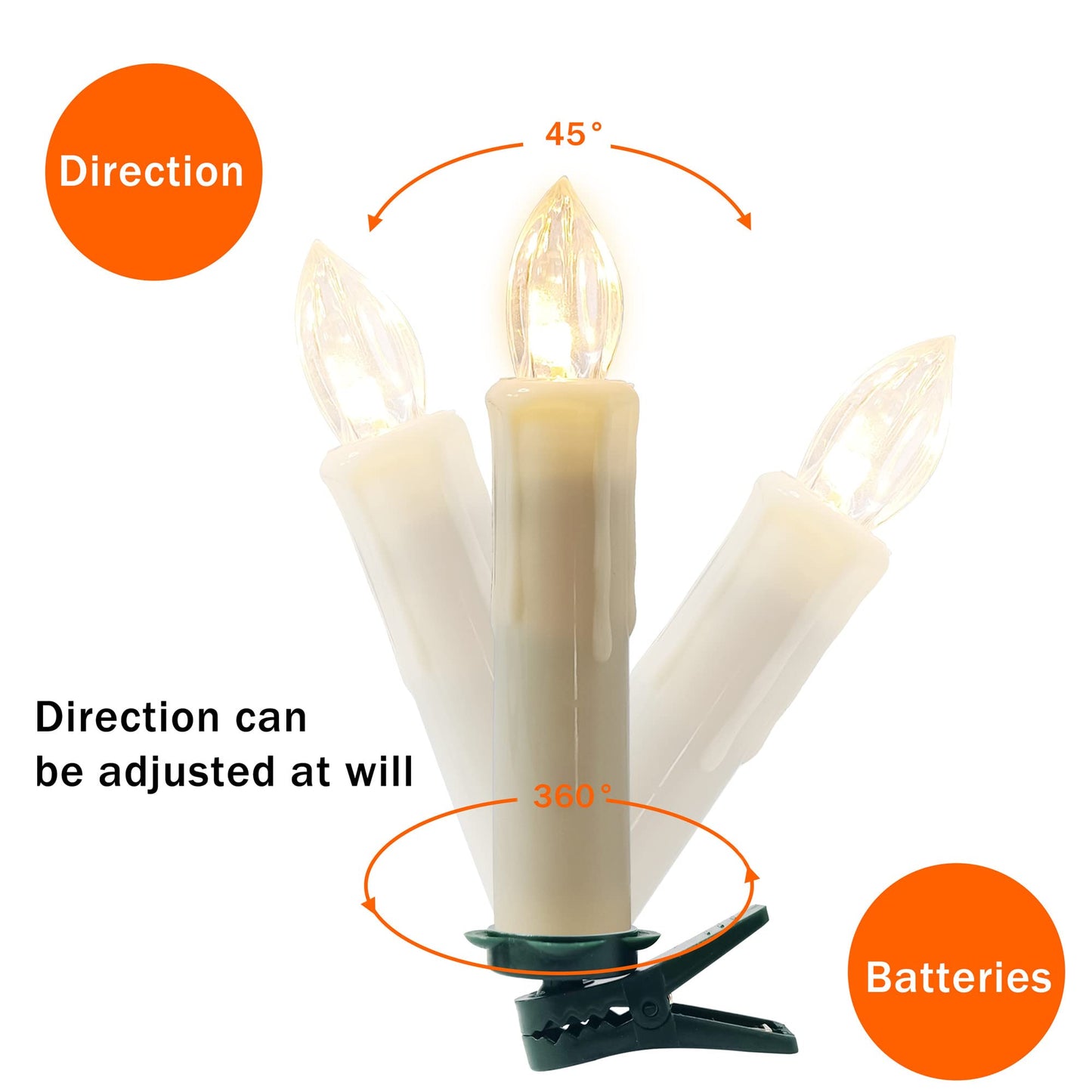 Gedengni Short Candlesticks LED Taper Candles, 4inches Battery Chandelier Remote LED Candle Sticks Flameless Candlesticks Timer Tapered Candles with Clip for Hotels Bars Churches Harry Potter Party